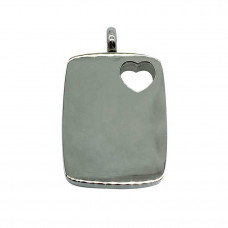 Engravable Tag With Heart