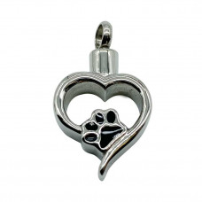 Open Heart With Black Paw Print