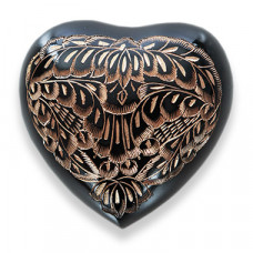 Black Engraved Heart 
