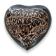 Black Engraved Heart 