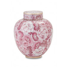 Cameo Rose Cloisonne Urn 